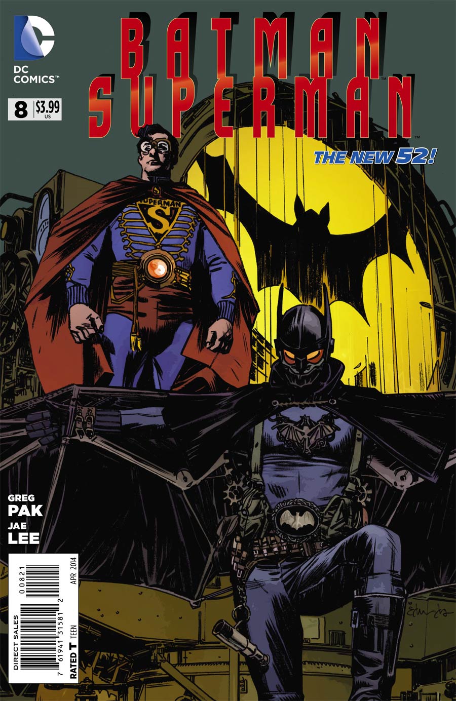Batman Superman #8 Cover D Incentive Tommy Lee Edwards Steampunk Variant Cover (First Contact Part 1)