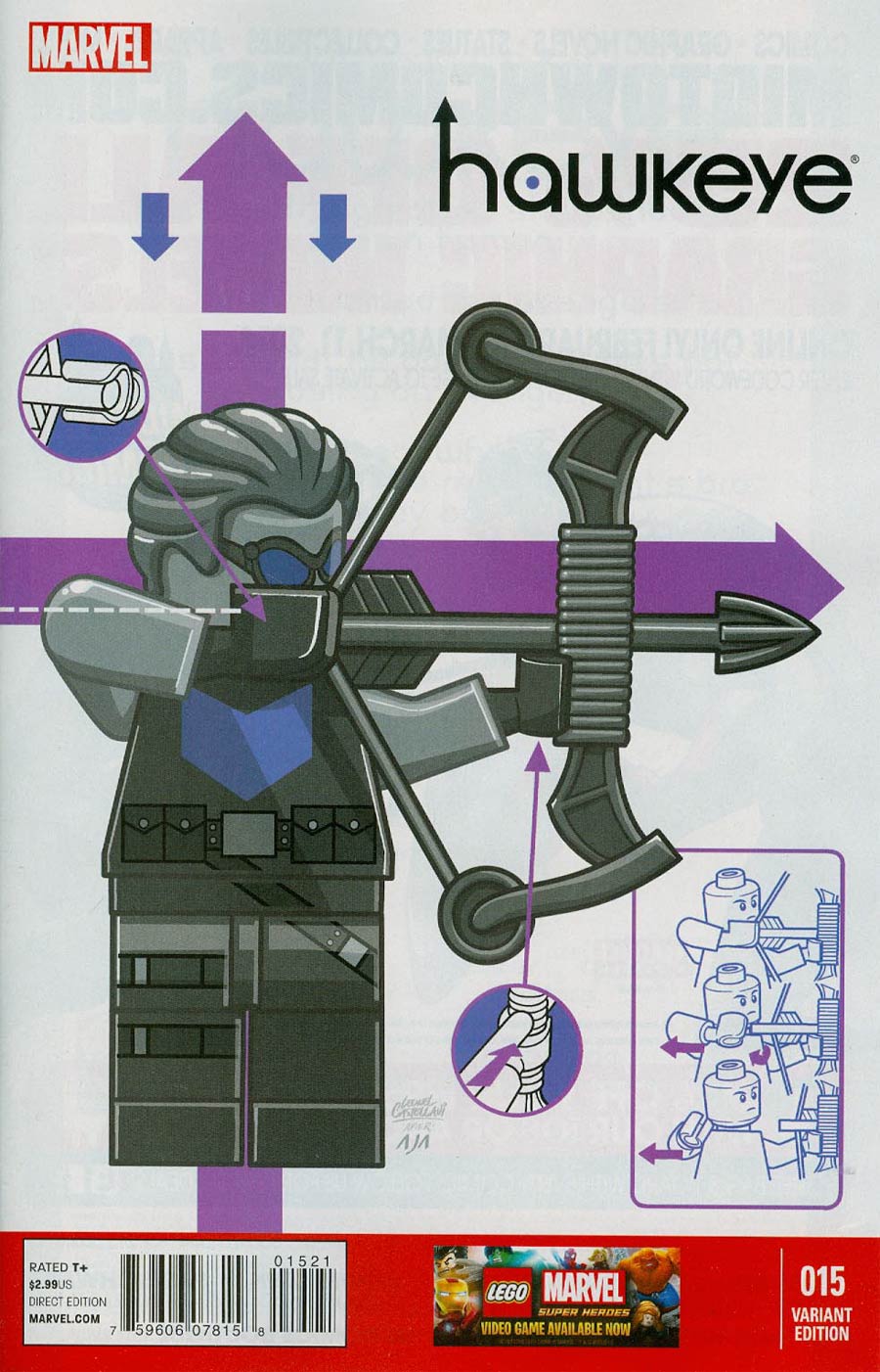 Hawkeye Vol 4 #15 Cover B Incentive Leonell Castellani Lego Color Variant Cover