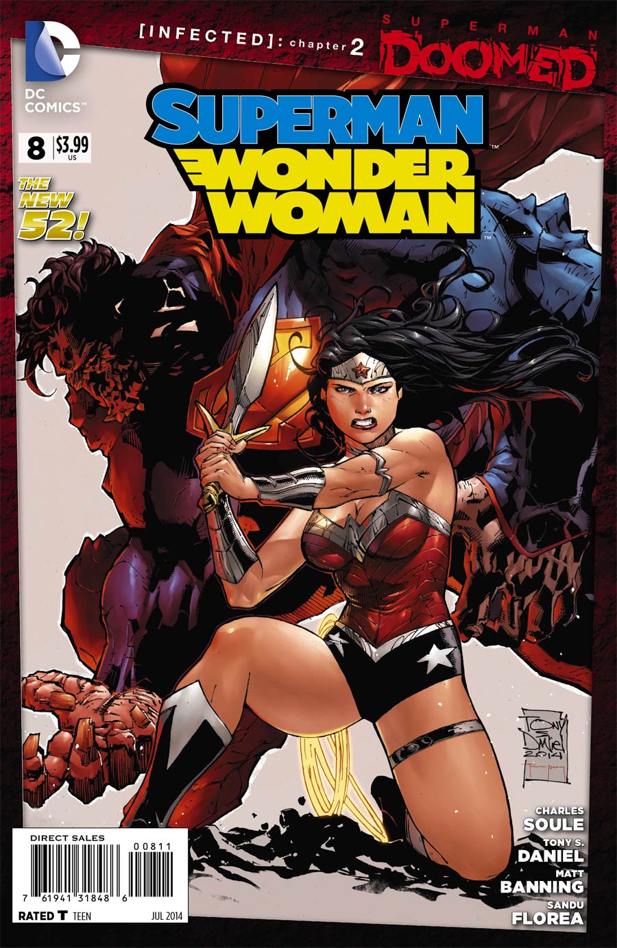Superman Wonder Woman #8 Cover A 1st Ptg Regular Tony S Daniel Cover (Superman Doomed Tie-In)