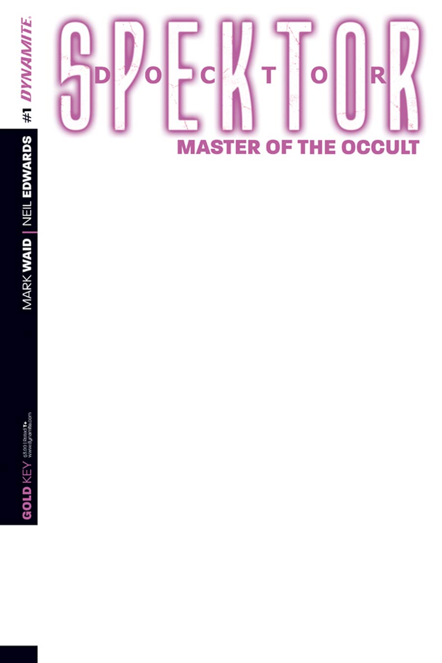 Doctor Spektor Master Of The Occult #1 Cover C Variant Blank Authentix Cover