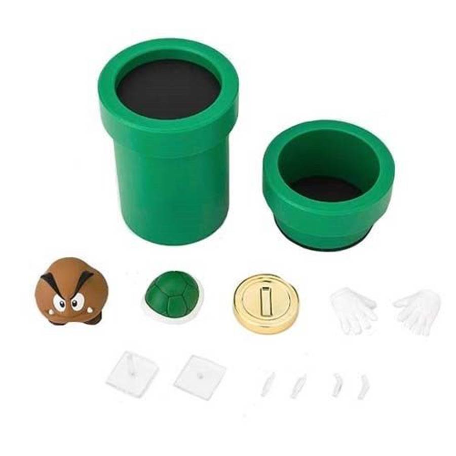 Super Mario S.H.Figuarts - Diorama Play Set B - Green Pipes / Green Shell / Goomba / Coin