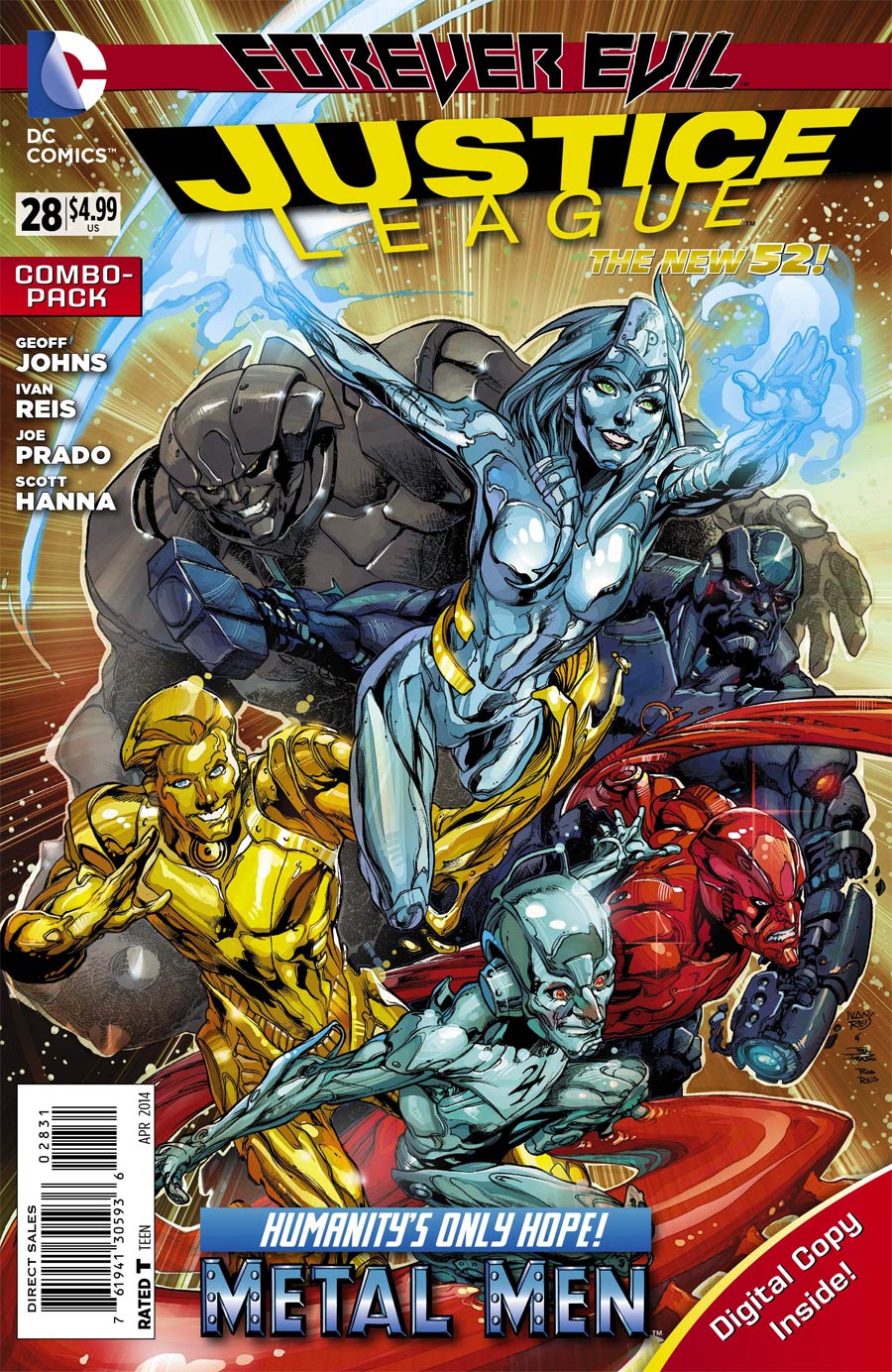 Justice League Vol 2 #28 Cover C Combo Pack Without Polybag (Forever Evil Tie-In)
