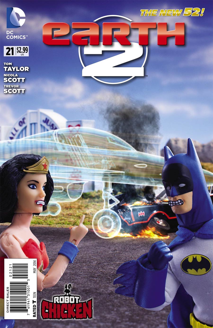 Earth 2 #21 Cover B Incentive Robot Chicken Variant Cover