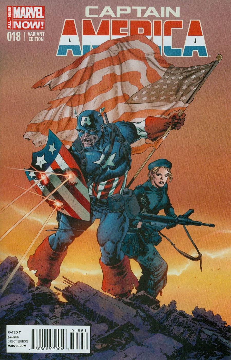 Captain America Vol 7 #18 Cover B Incentive Captain America Variant Cover