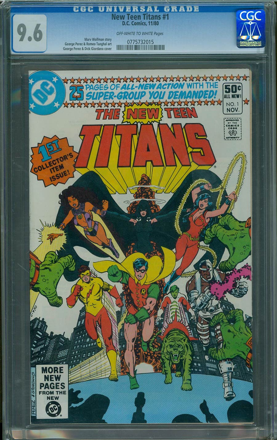 New Teen Titans #1 Cover B CGC 9.6