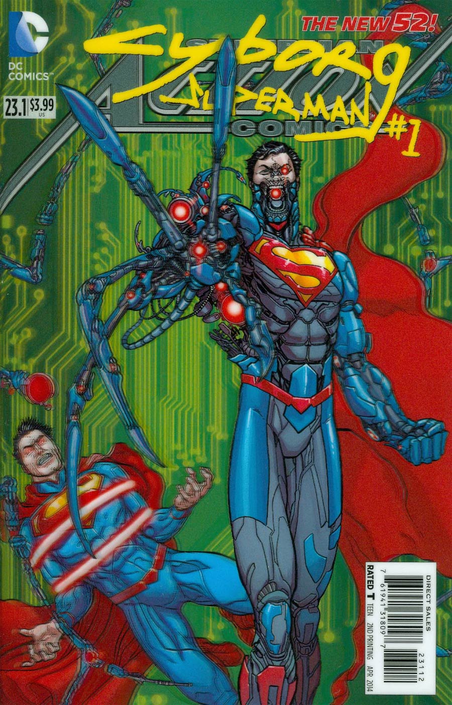 Action Comics Vol 2 #23.1 Cyborg Superman Cover C 2nd Ptg 3D Motion Cover