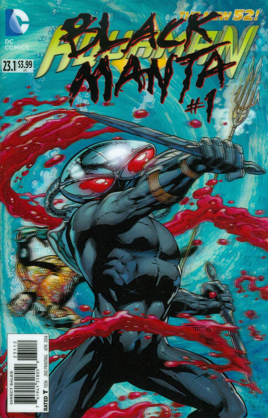 Aquaman Vol 5 #23.1 Black Manta Cover C 2nd Ptg 3D Motion Cover