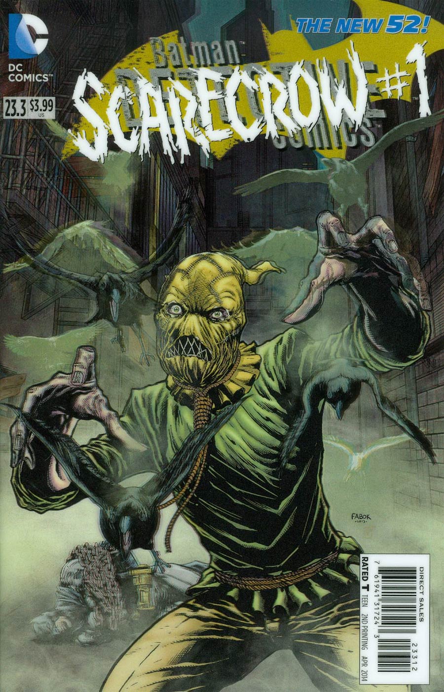 Detective Comics Vol 2 #23.3 Scarecrow Cover C 2nd Ptg 3D Motion Cover