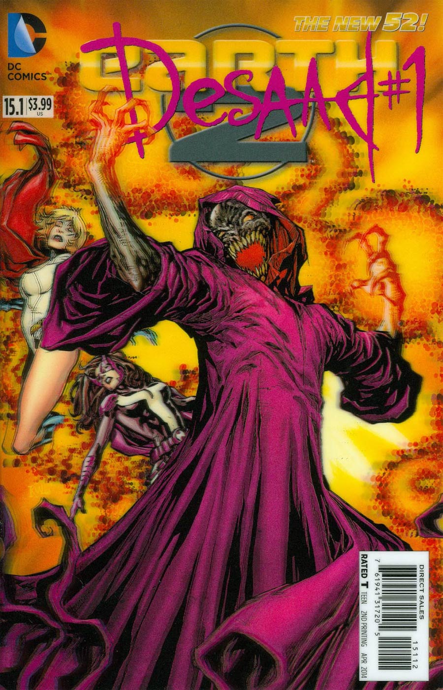 Earth 2 #15.1 Desaad Cover C 2nd Ptg 3D Motion Cover
