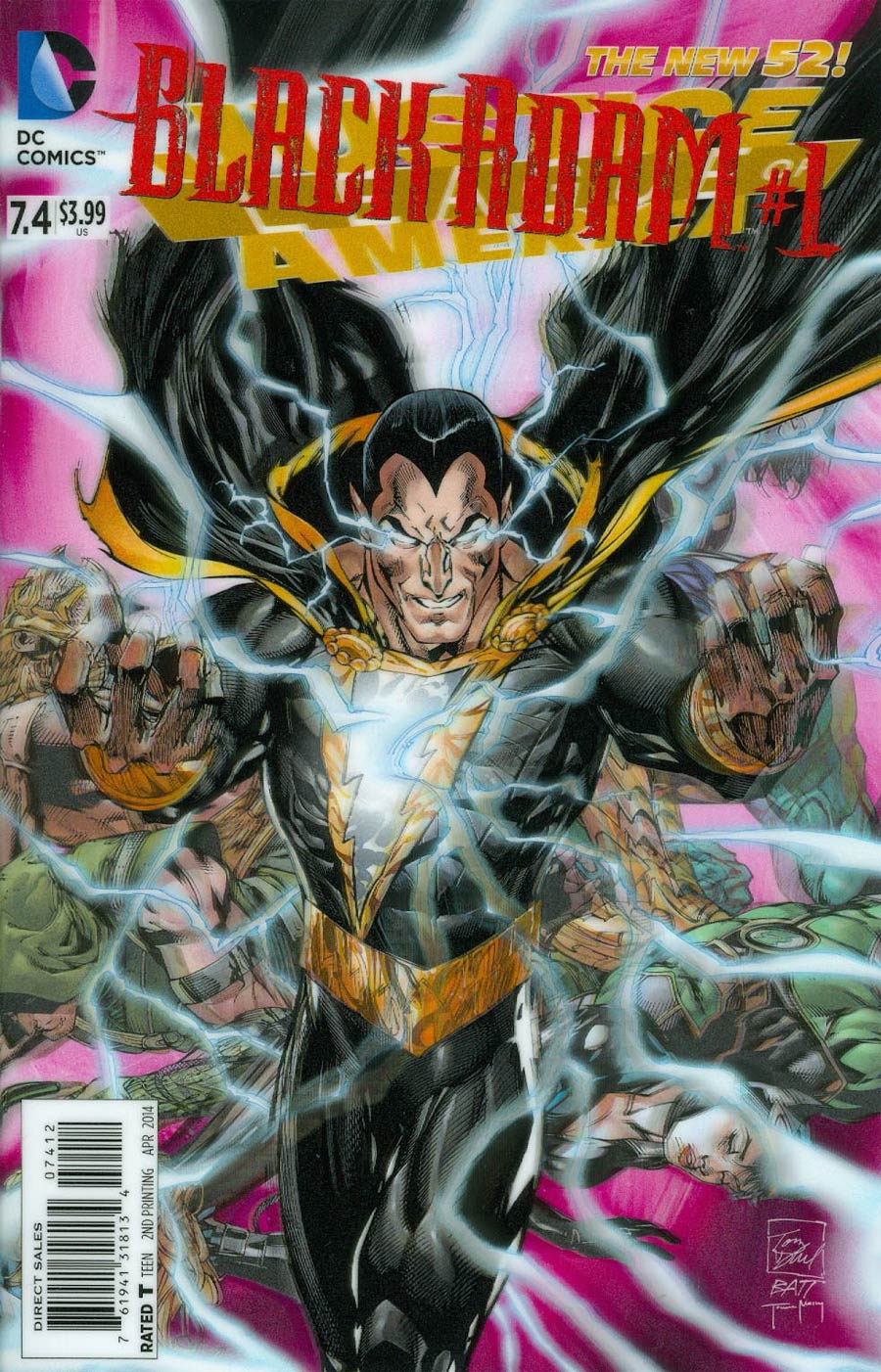 Justice League Of America Vol 3 #7.4 Black Adam Cover C 2nd Ptg 3D Motion Cover