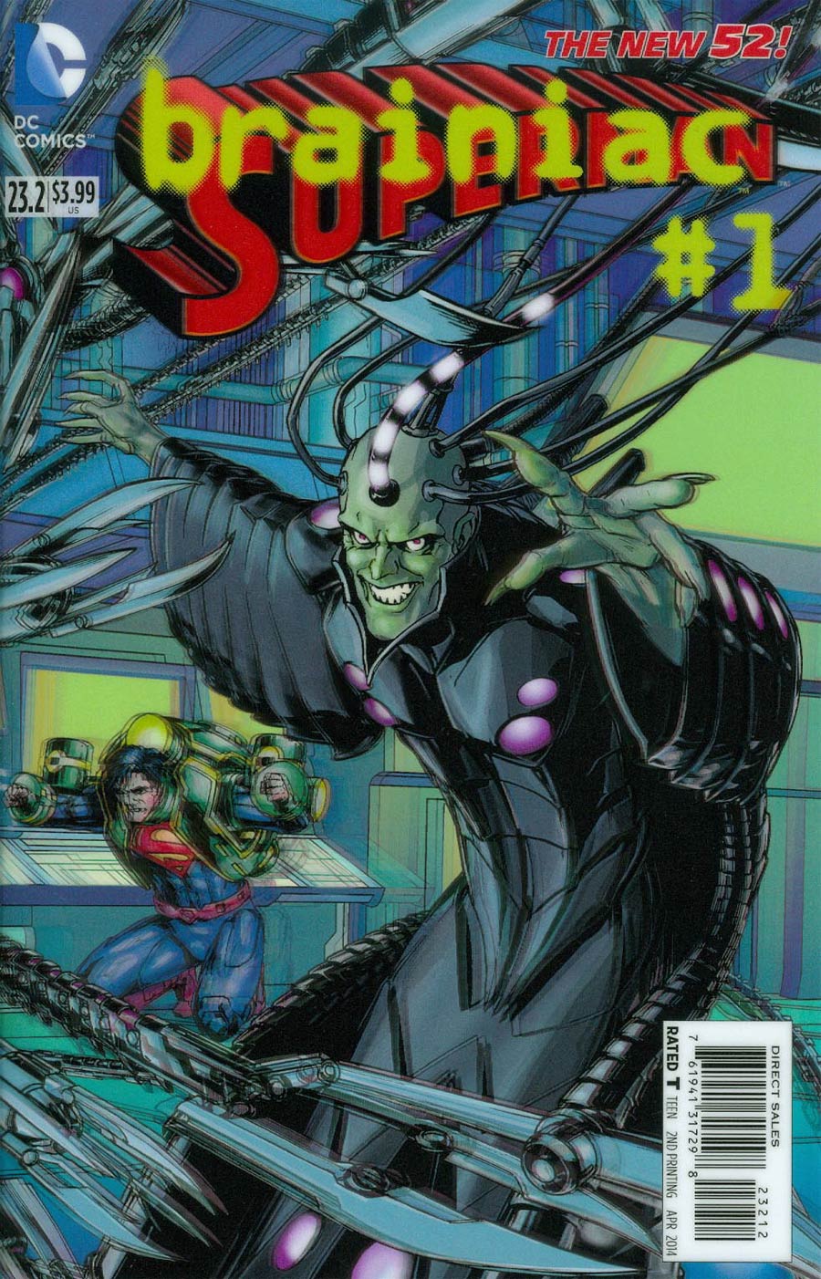 Superman Vol 4 #23.2 Brainiac Cover C 2nd Ptg 3D Motion Cover