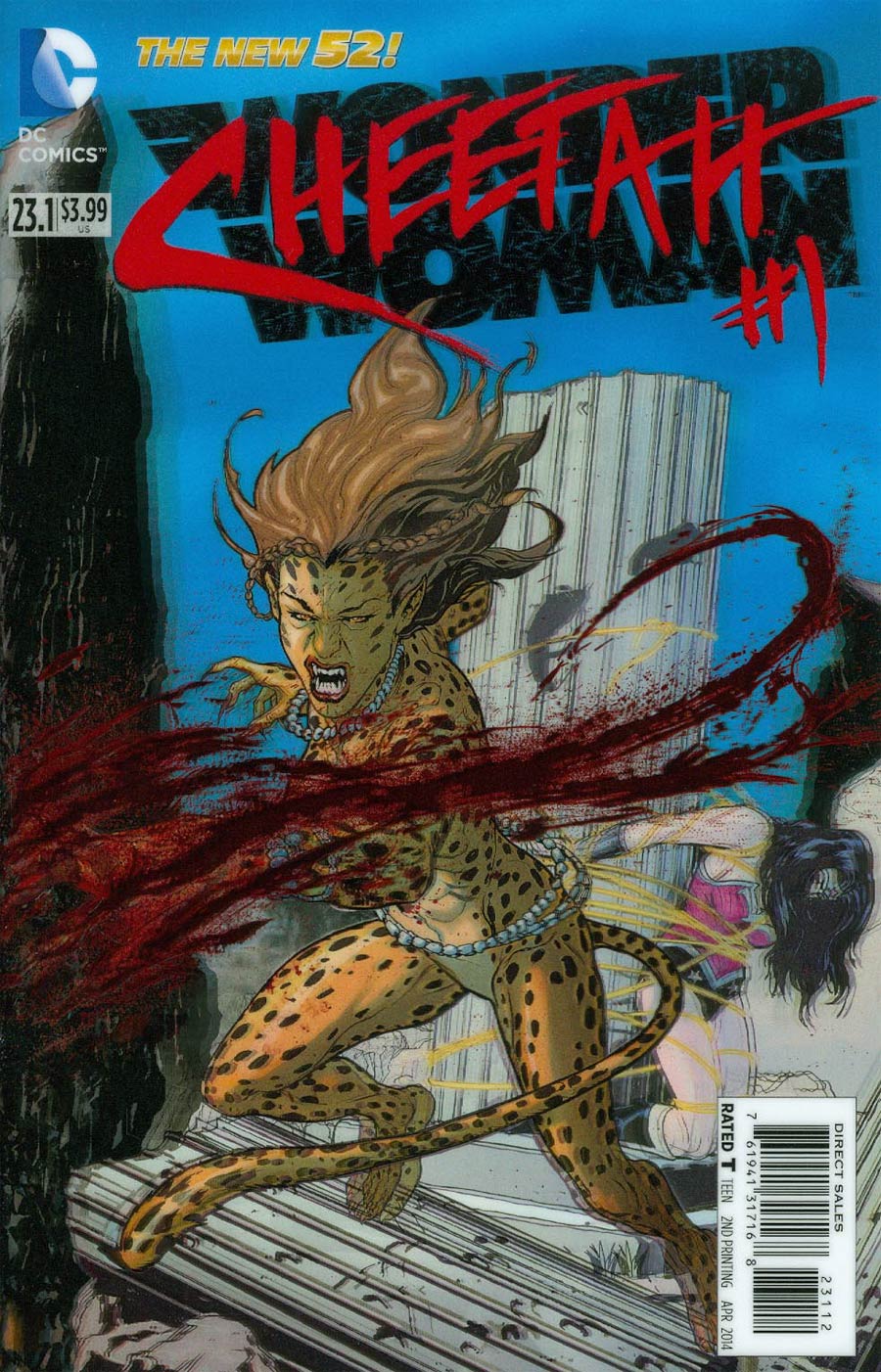 Wonder Woman Vol 4 #23.1 Cheetah Cover C 2nd Ptg 3D Motion Cover