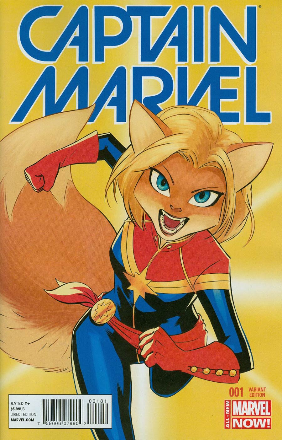 Captain Marvel Vol 7 #1 Cover B Variant David Lopez Animal Cover