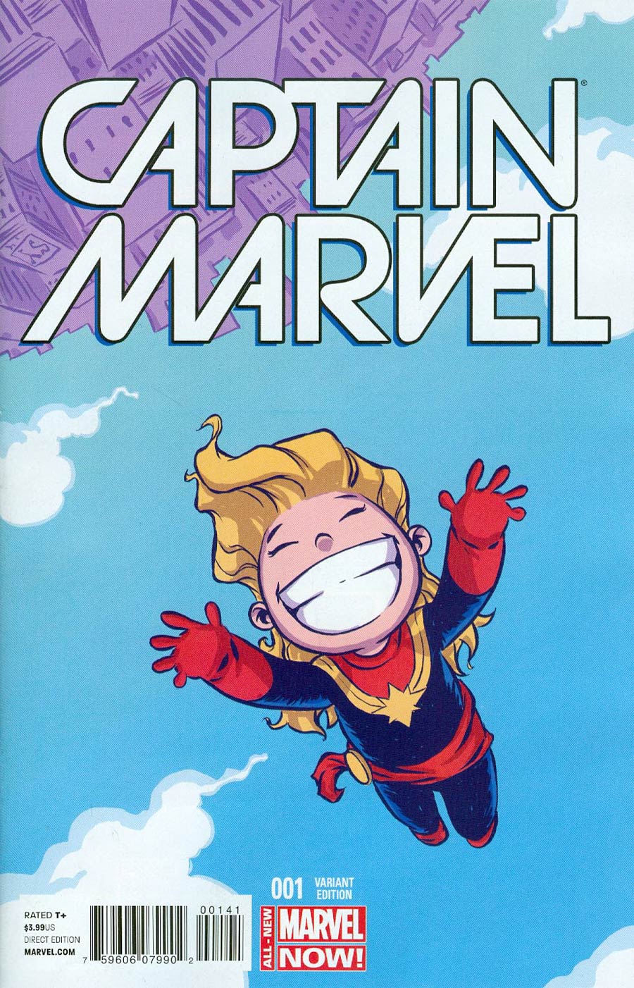 Captain Marvel Vol 7 #1 Cover C Variant Skottie Young Baby Cover