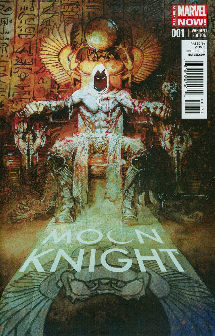 Moon Knight Vol 7 #1 Cover E Incentive Bill Sienkiewicz Variant Cover