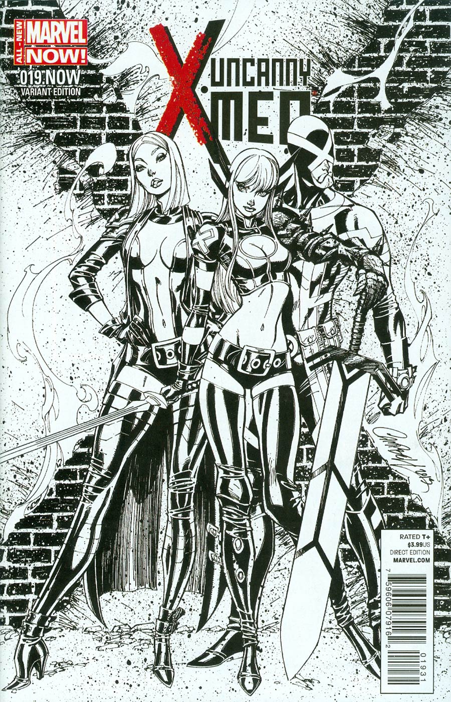 Uncanny X-Men Vol 3 #19.NOW Cover D Incentive J Scott Campbell Sketch Variant Cover