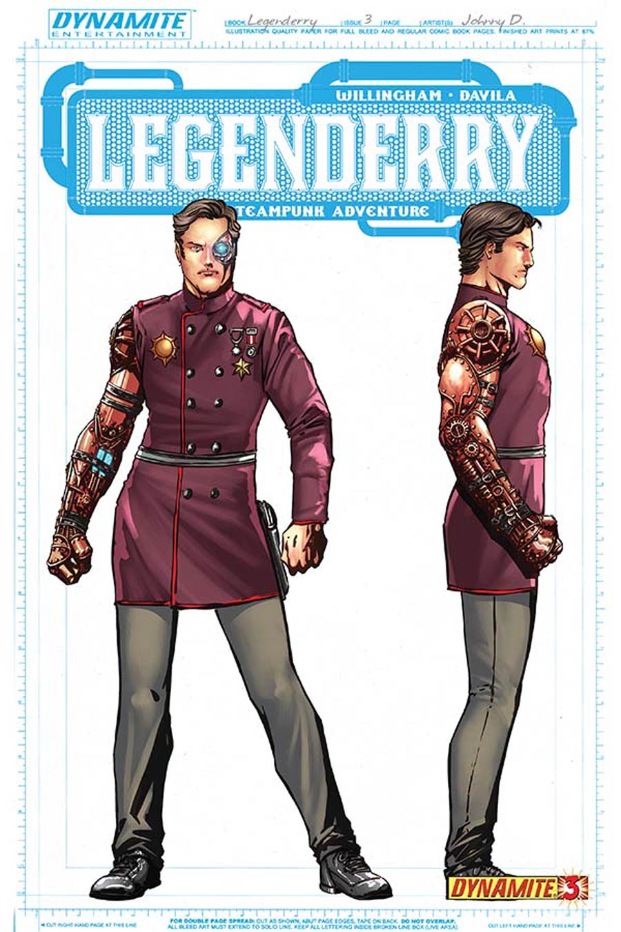 Legenderry A Steampunk Adventure #3 Cover D Incentive Six Thousand Dollar Man Concept Art Variant Cover