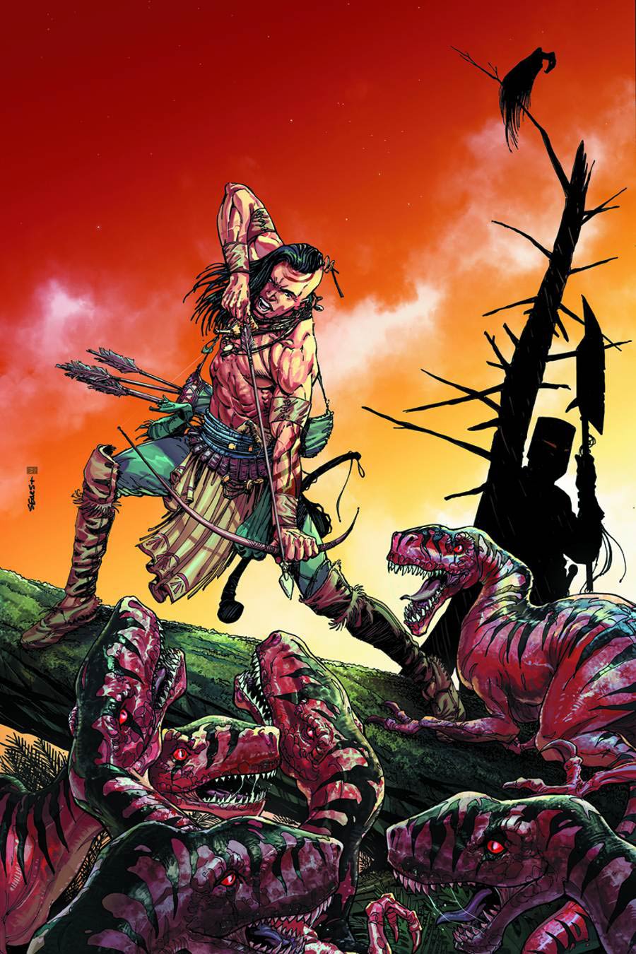 Turok Dinosaur Hunter Vol 2 #1 Cover N Incentive Ken Haeser Cute Hand-Drawn Variant Cover