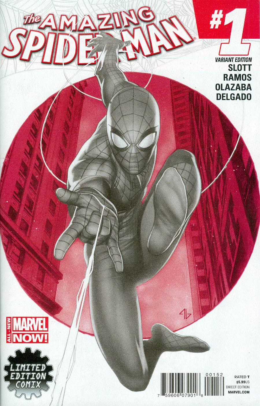 Amazing Spider-Man Vol 3 #1 Cover E Limited Edition Comix Adi Granov Sketch Cover