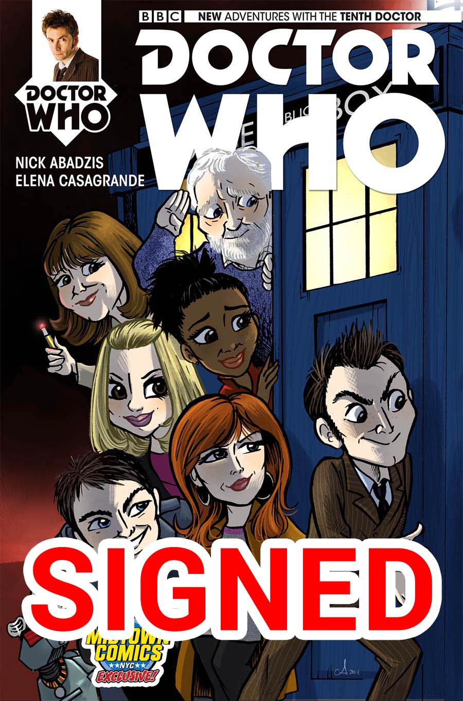 Doctor Who 10th Doctor #1 Cover J Midtown Exclusive Amy Mebberson Variant Cover Signed By Nick Abadzis (1 Of 2)