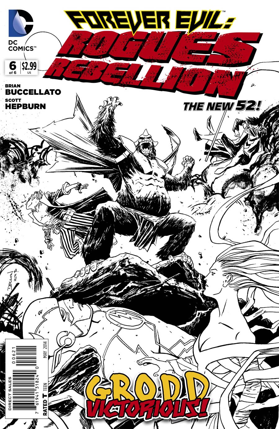 Forever Evil Rogues Rebellion #6 Cover B Incentive Declan Shalvey Sketch Cover