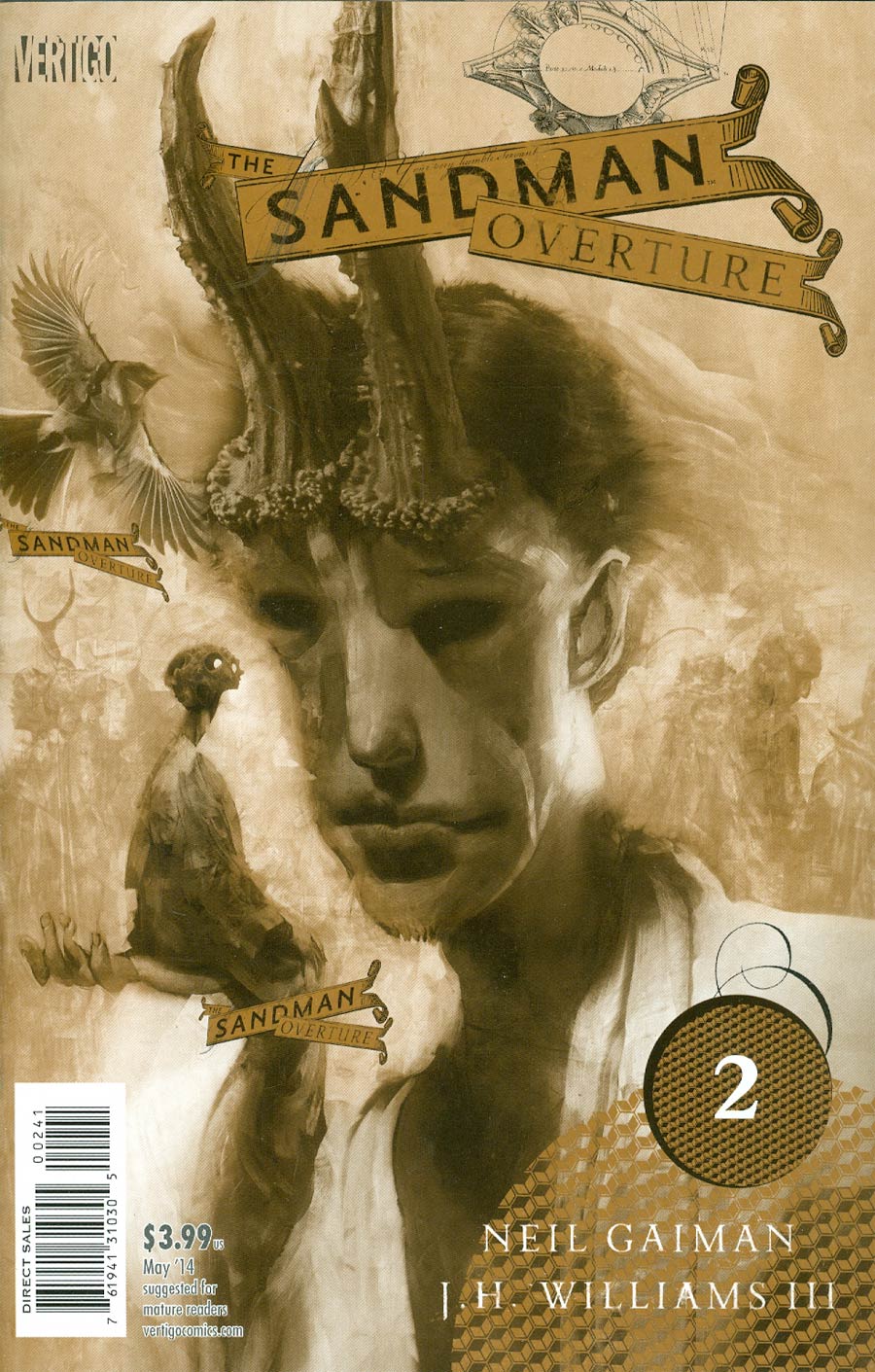 Sandman Overture #2 Cover F Incentive Dave McKean Metallic Copper Ink Cover