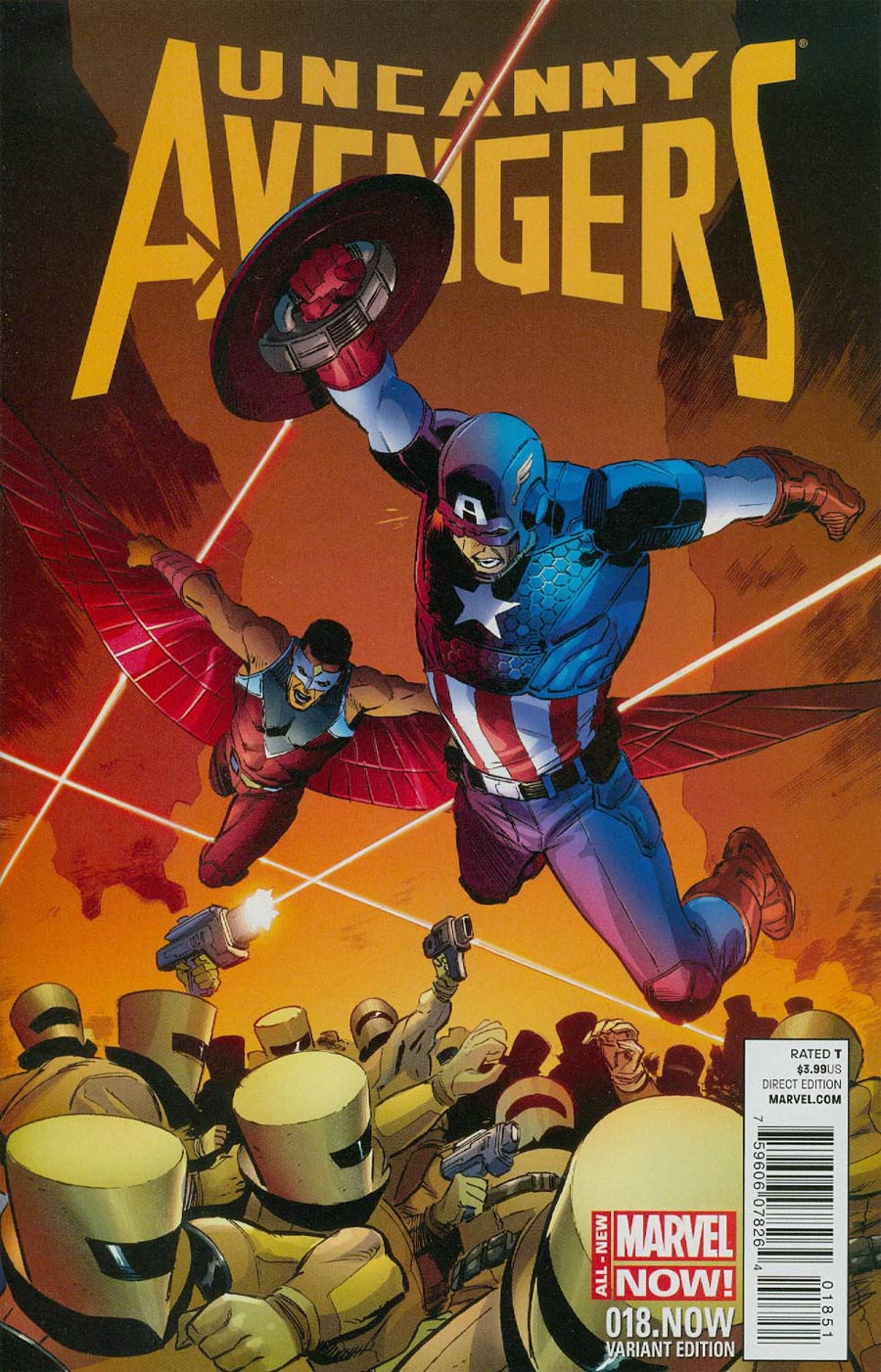 Uncanny Avengers #18.NOW Cover D Incentive Captain America Variant Cover