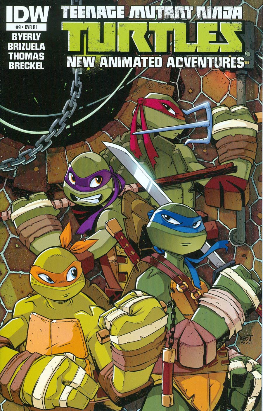 Teenage Mutant Ninja Turtles New Animated Adventures #9 Cover B Incentive Jon Sommariva Variant Cover