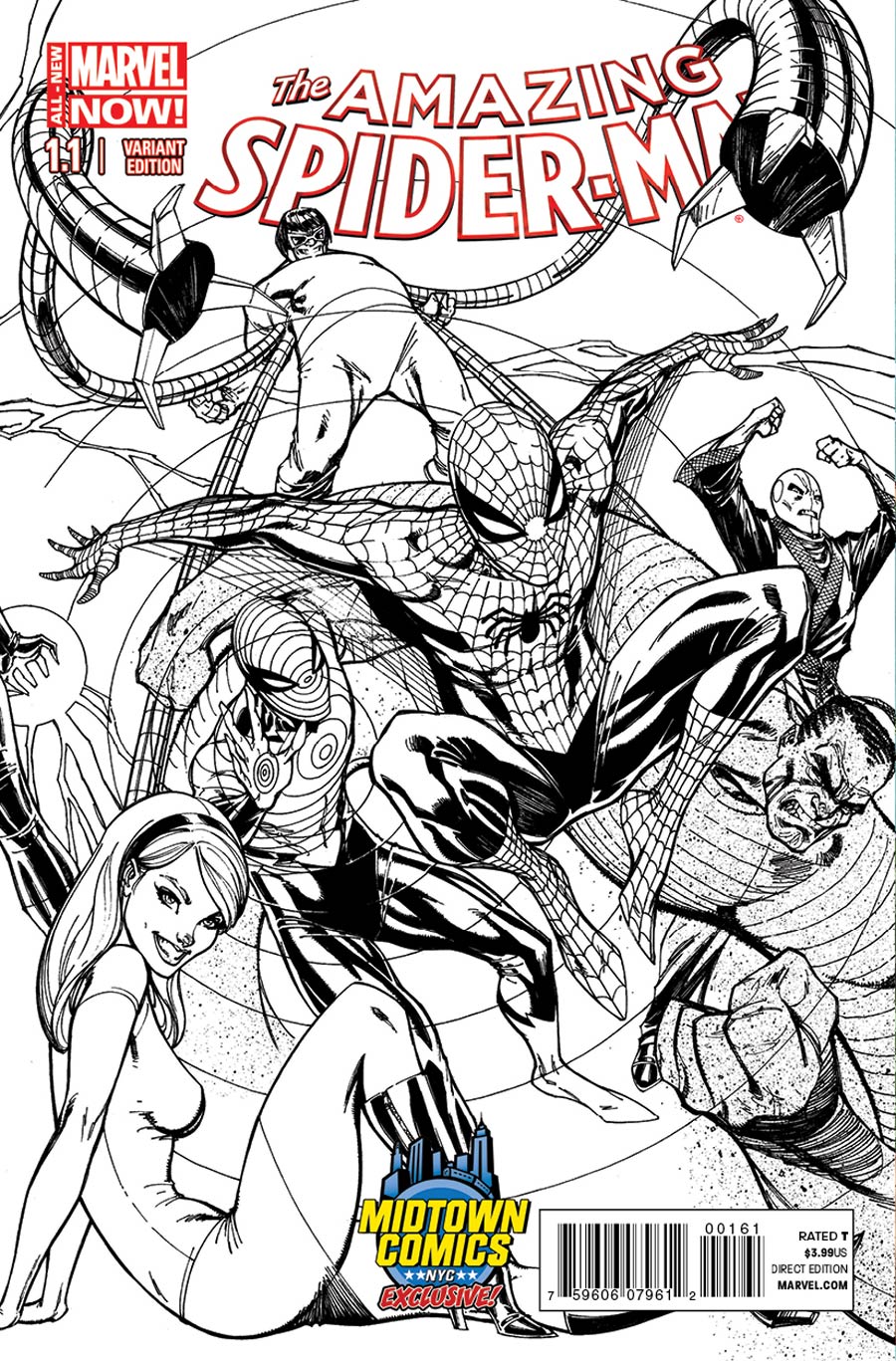 Amazing Spider-Man Vol 3 #1.1 Cover C Midtown Exclusive J Scott Campbell Connecting Sketch Variant Cover (3 of 3)