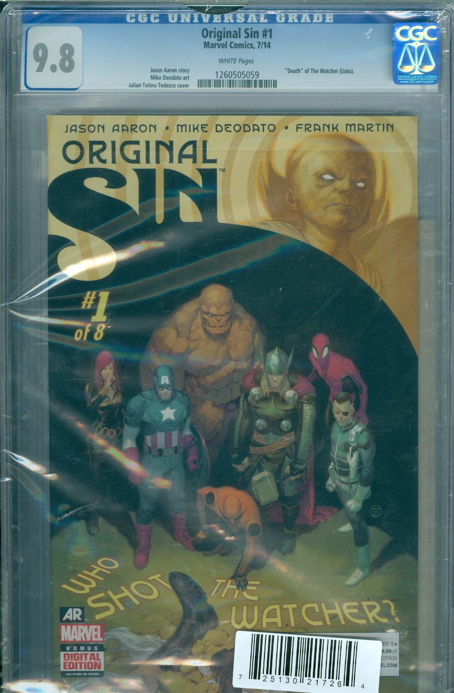 Original Sin #1 Cover K DF CGC 9.8