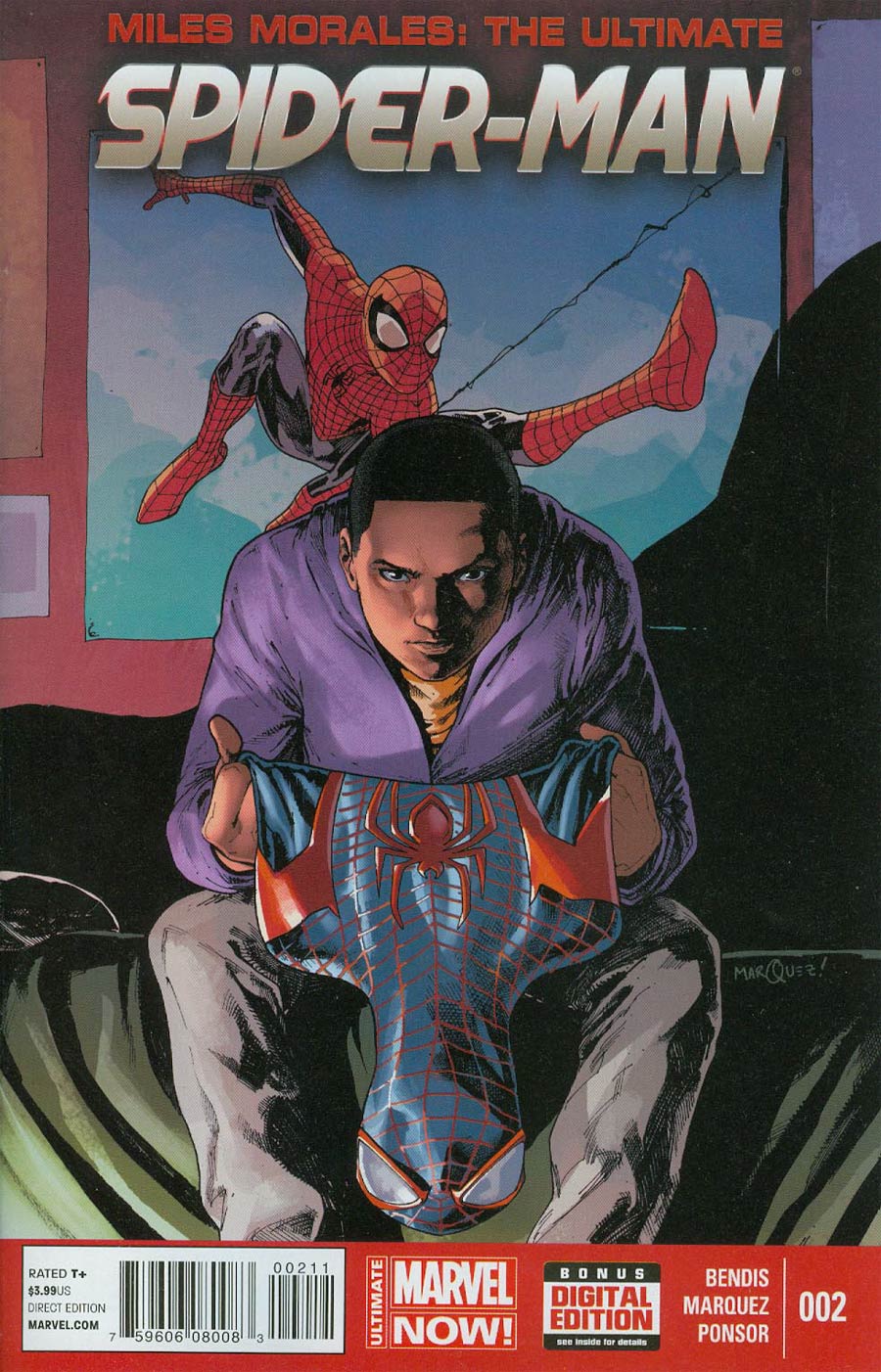 Miles Morales Ultimate Spider-Man #2 Cover A 1st Ptg Regular Dave Marquez Cover