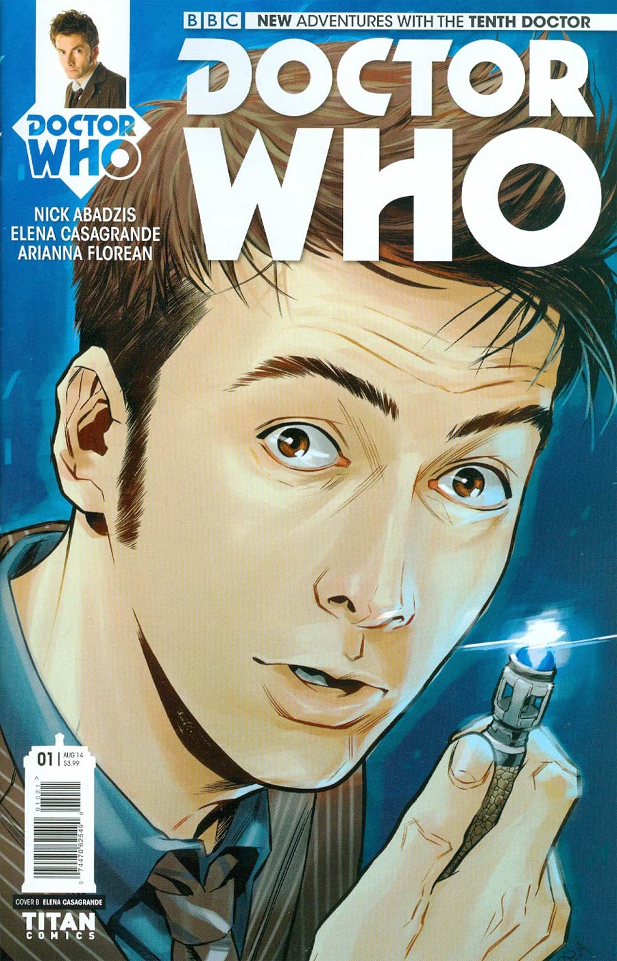 Doctor Who 10th Doctor #1 Cover B Variant Elena Casagrande Subscription Cover