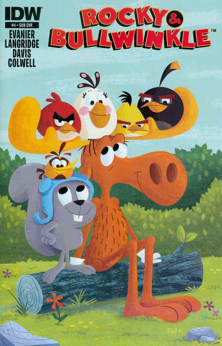 Rocky & Bullwinkle #4 Cover B Variant Matt Kaufenberg Angry Birds Subscription Cover