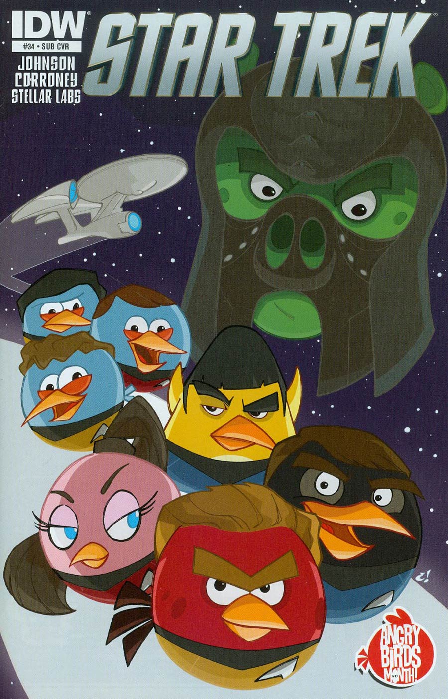 Star Trek (IDW) #34 Cover B Variant Craig Rousseau Angry Birds Subscription Cover