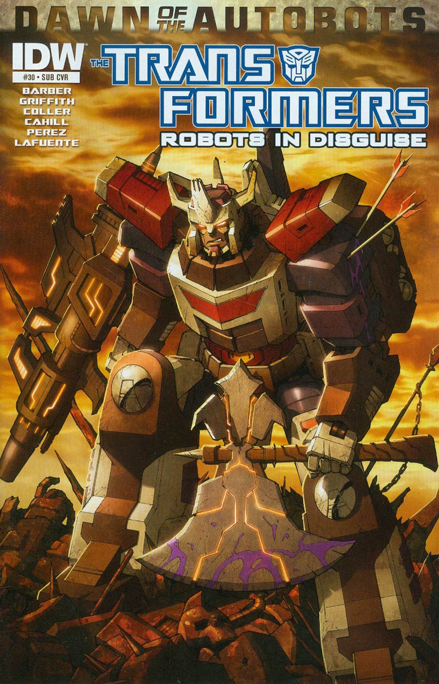 Transformers Robots In Disguise #30 Cover B Variant Casey W Coller Subscription Cover (Dawn Of The Autobots Tie-In)