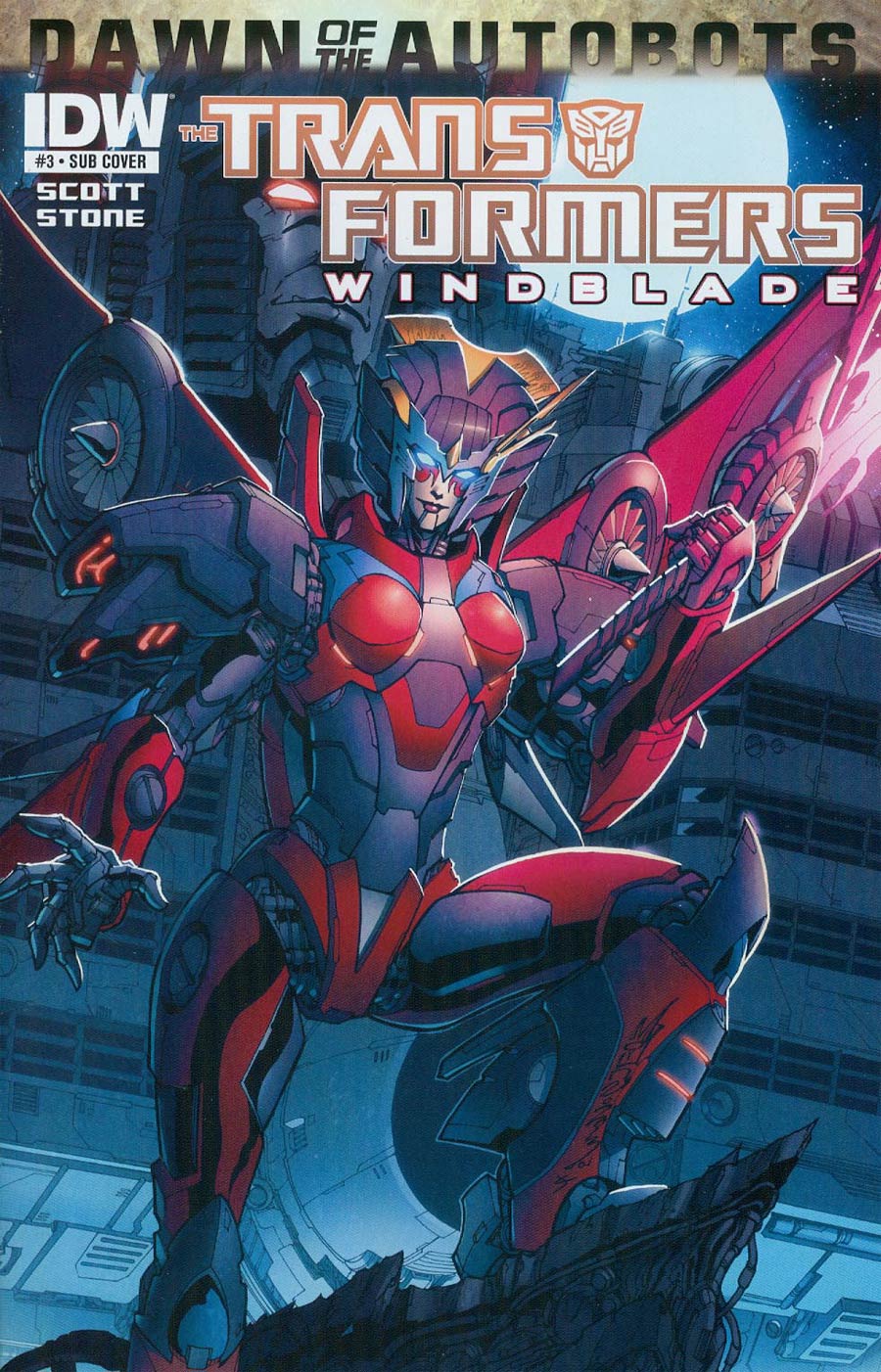 Transformers Windblade #3 Cover B Variant Alex Milne Subscription Cover (Dawn Of The Autobots Tie-In)