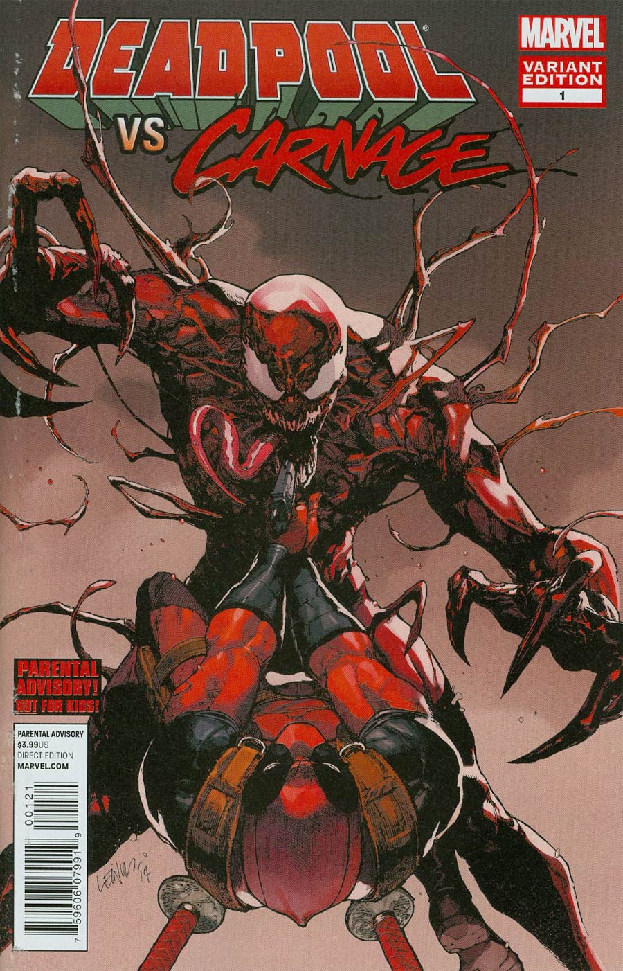 Deadpool vs Carnage #1 Cover B Incentive Leinil Francis Yu Variant Cover