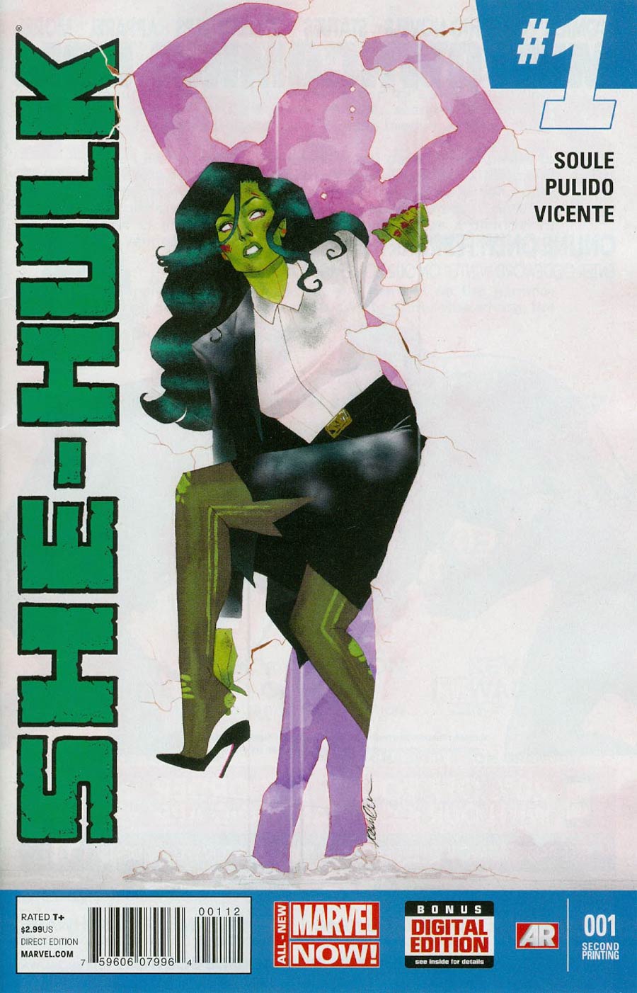 She-Hulk Vol 3 #1 Cover G 2nd Ptg Kevin Wada Variant Cover