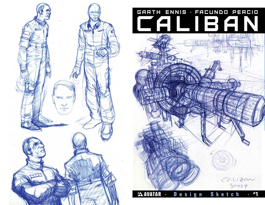 Caliban #1 Cover E Incentive Design Sketch Cover