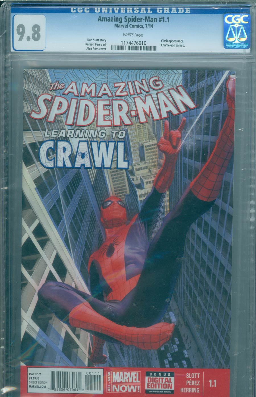 Amazing Spider-Man Vol 3 #1.1 Cover I DF CGC 9.8