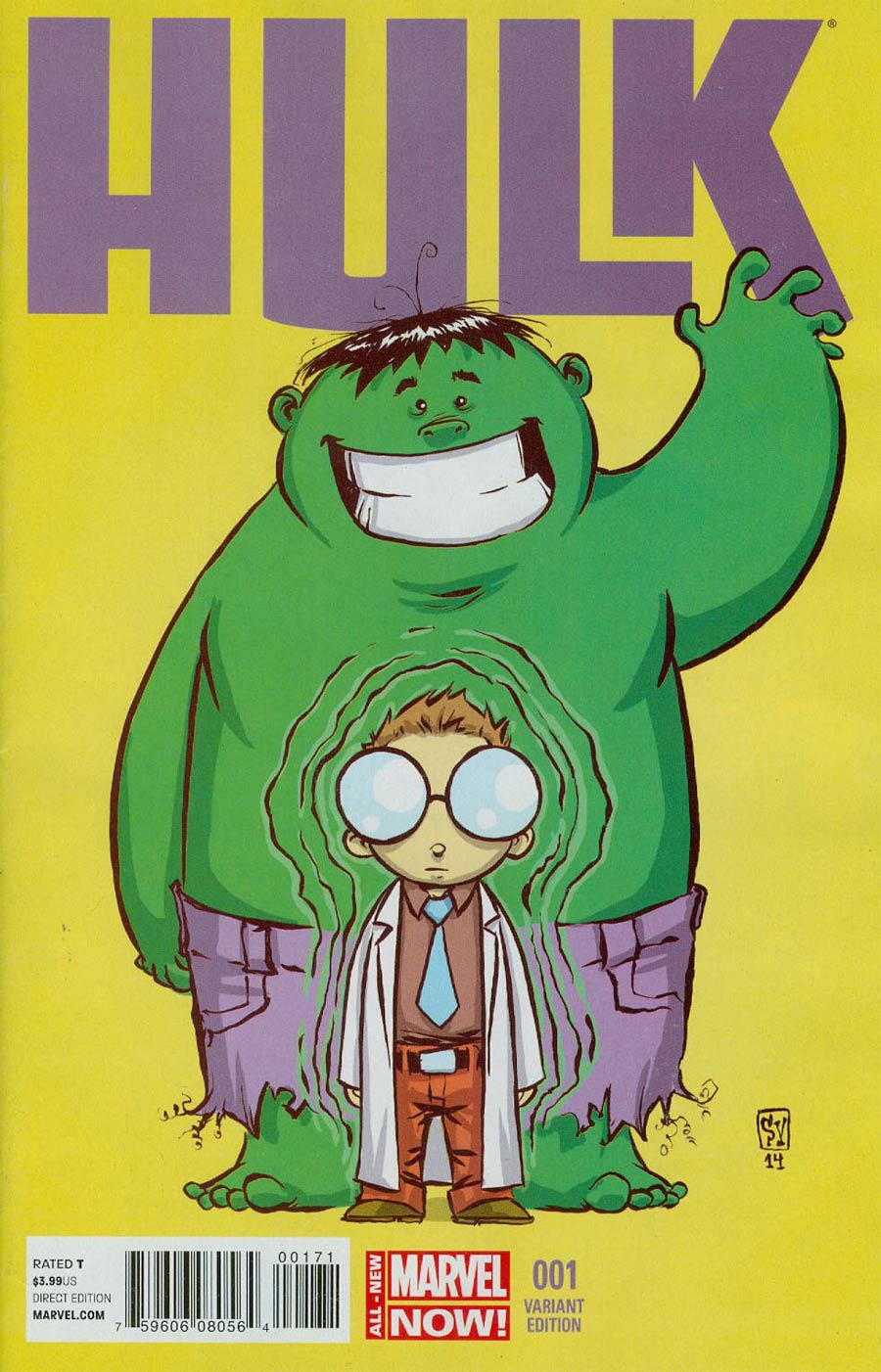 Hulk Vol 3 #1 Cover B Variant Skottie Young Baby Cover