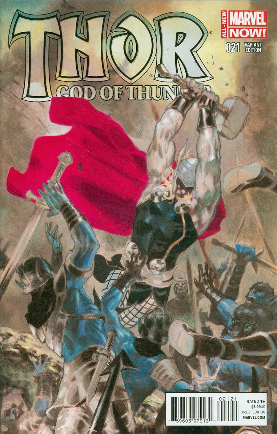 Thor God Of Thunder #21 Cover B Incentive Ron Garney Variant Cover
