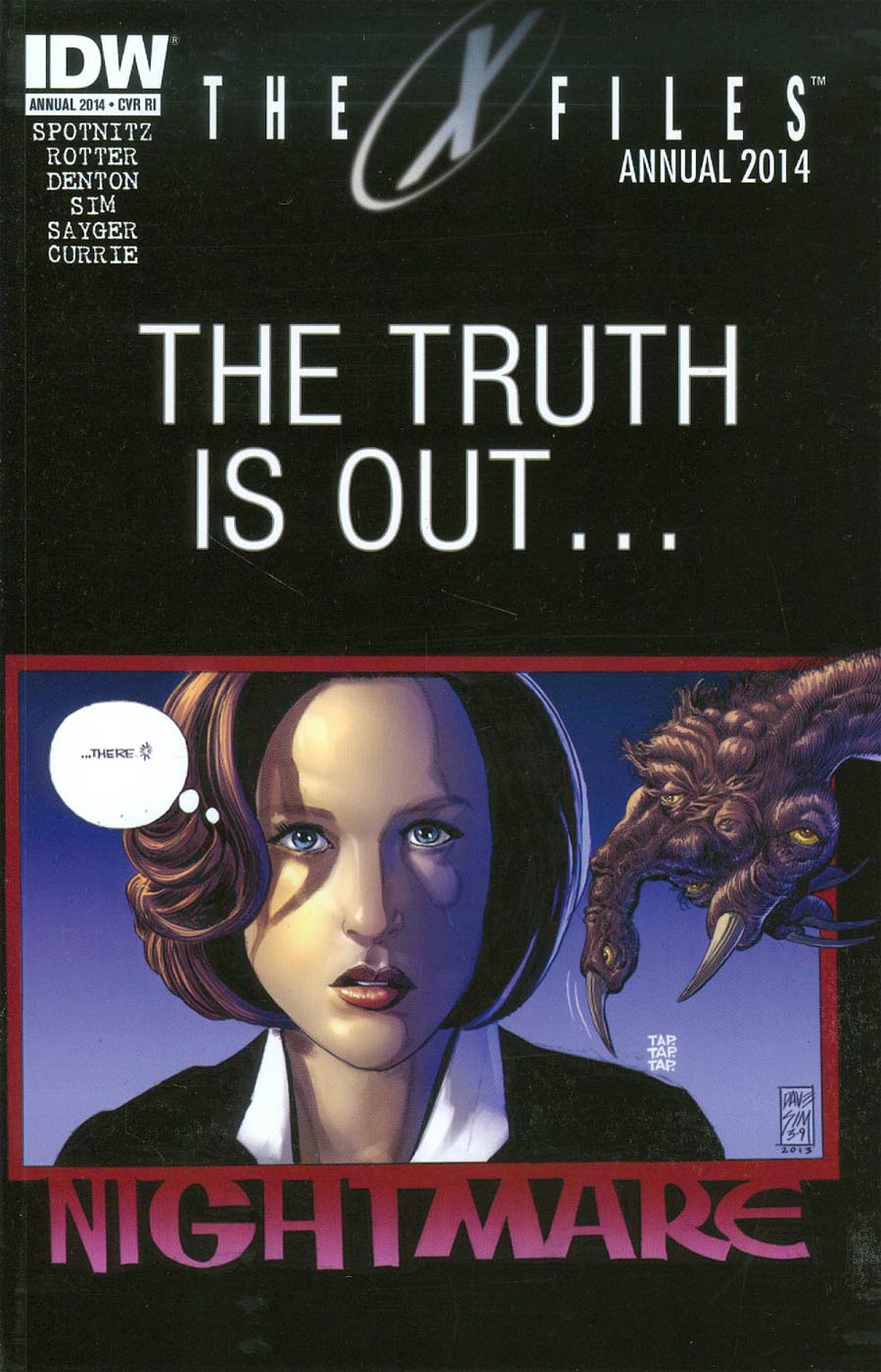 X-Files Season 10 Annual 2014 Cover B Incentive Dave Sim Variant Cover