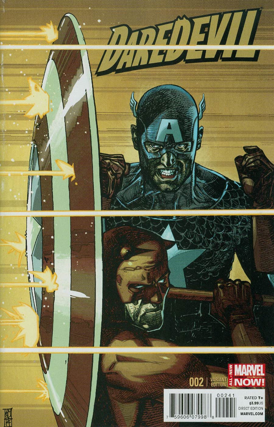 Daredevil Vol 4 #2 Cover B Incentive Captain America Team-Up Variant Cover