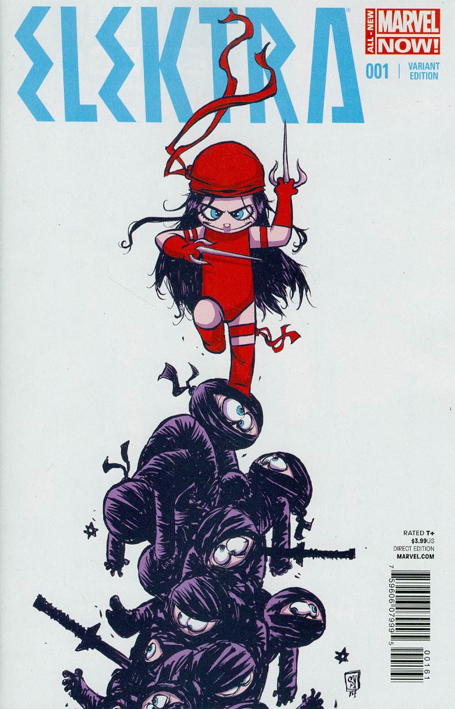 Elektra Vol 3 #1 Cover C Variant Skottie Young Baby Cover