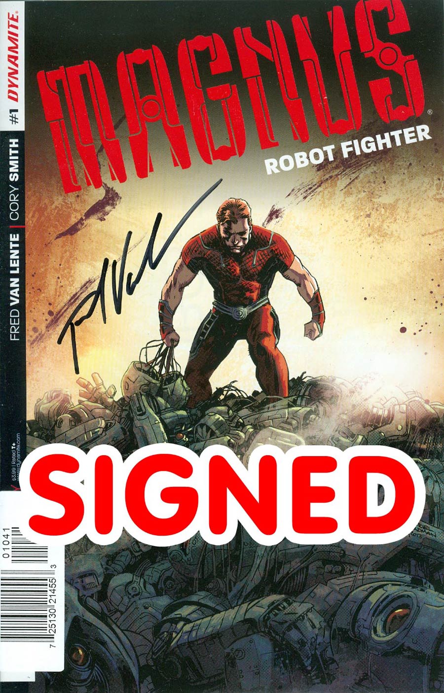 Magnus Robot Fighter Vol 4 #1 Cover J Incentive Signed By Fred Van Lente