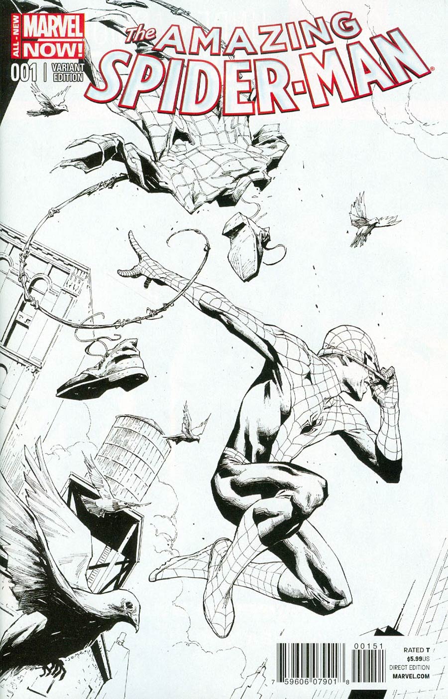 Amazing Spider-Man Vol 3 #1 Cover M Incentive Jerome Opena Sketch Variant Cover