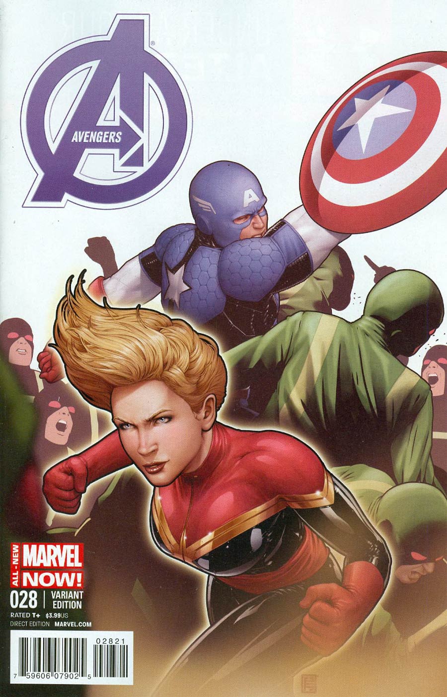 Avengers Vol 5 #28 Cover B Incentive Captain America Team-Up Variant Cover