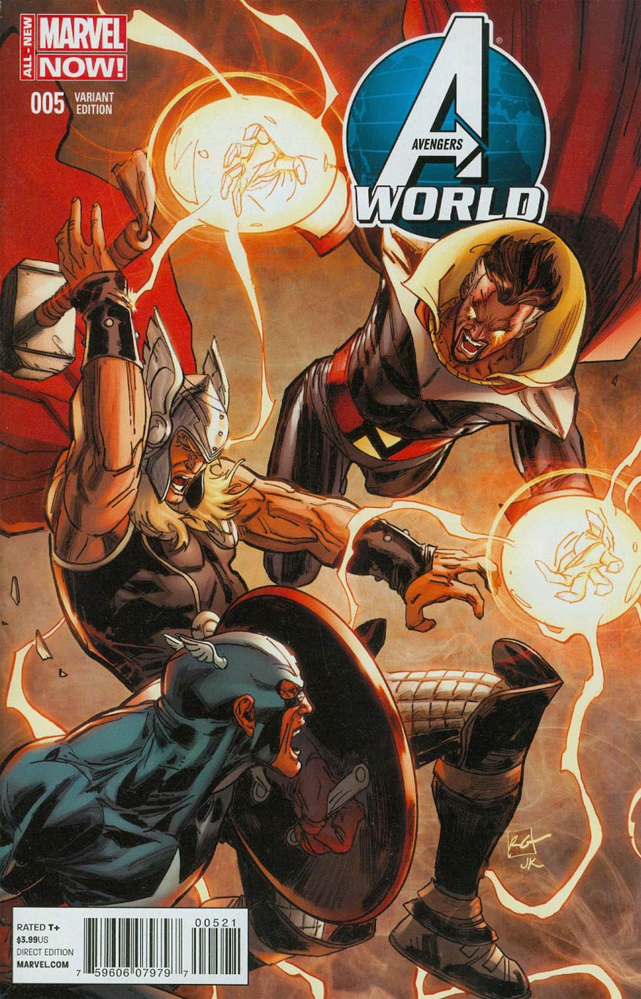 Avengers World #5 Cover B Incentive Captain America Team-Up Variant Cover