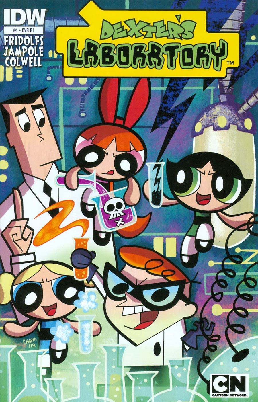 Dexters Laboratory Vol 2 #1 Cover C Incentive Derek Charm Powerpuff Girls In The Lab Variant Cover